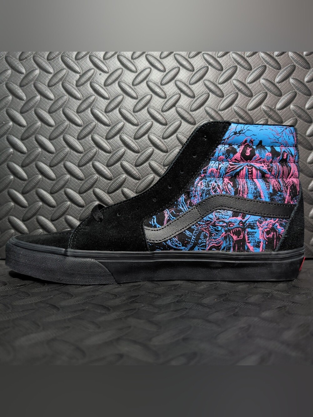 Vans Sk8-Hi Halloween Shoes in Spooky Blue/Pink Size 12 - Picture 2 of 9